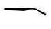 Glasses frame arm drawing with length arrow