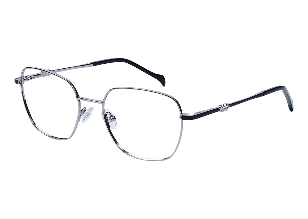 Eyecraft Maryanne women's silver black glass frames