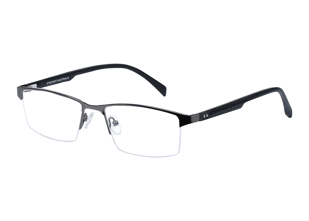 Eyecraft Pasadena men's gunmetal glass frames