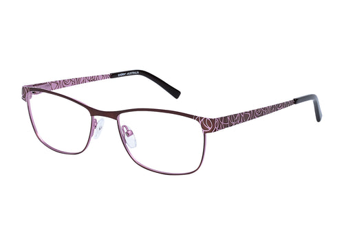 Eyecraft Wha-Wha women's brown pink glass frames