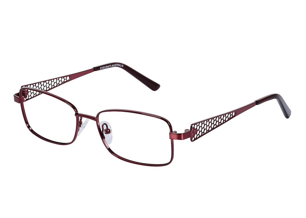 Eyecraft Saskia women's red glass frames