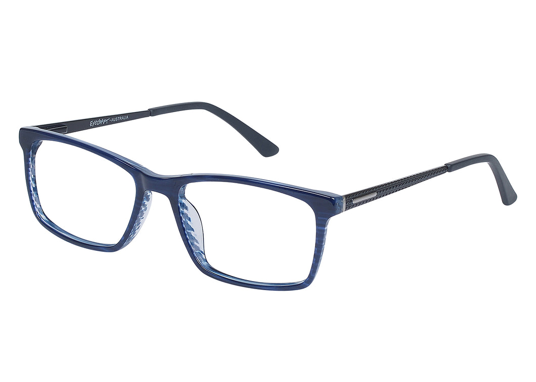 Eyecraft Leath men's blue glass frames