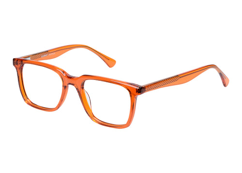 Eyecraft Hazzard unisex orange glass frames