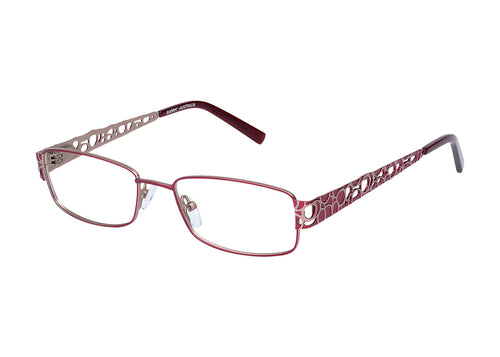 Eyecraft Sonia women's burgundy gold glass frames