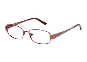 Eyecraft Britney women's brown red glass frames