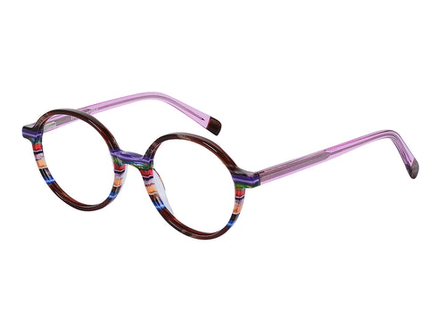 Eyecraft Lotte women's brown purple glass frames