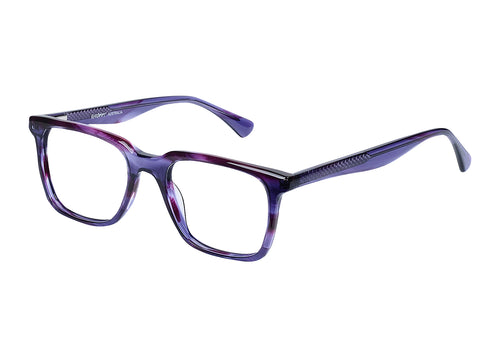 Eyecraft Hazzard unisex purple glass frames