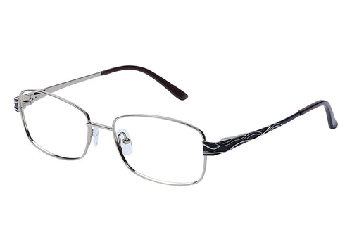 Eyecraft Kayla women's silver black glass frames