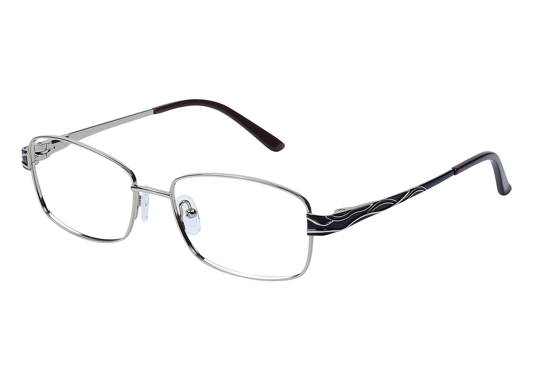 Eyecraft Kayla women's silver black glass frames