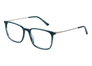 Eyecraft Pretender men's green stripe glass frames