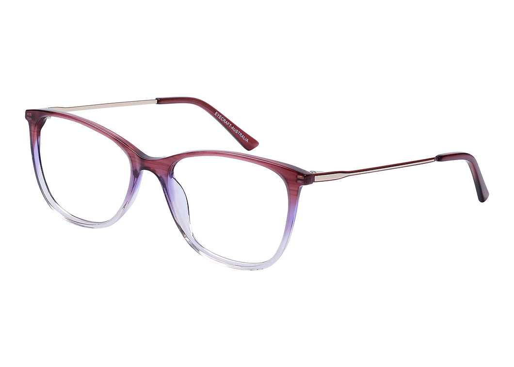 Eyecraft Dazzel women's burgundy glass frames