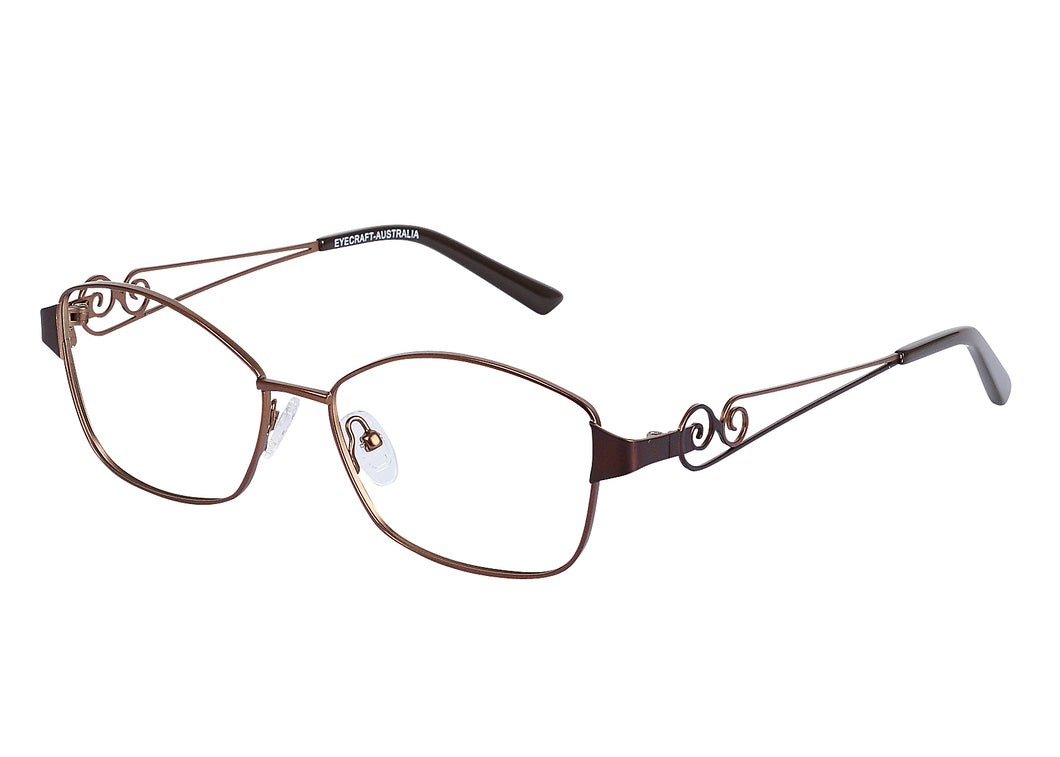 Eyecraft Ingrid women's brown glass frames