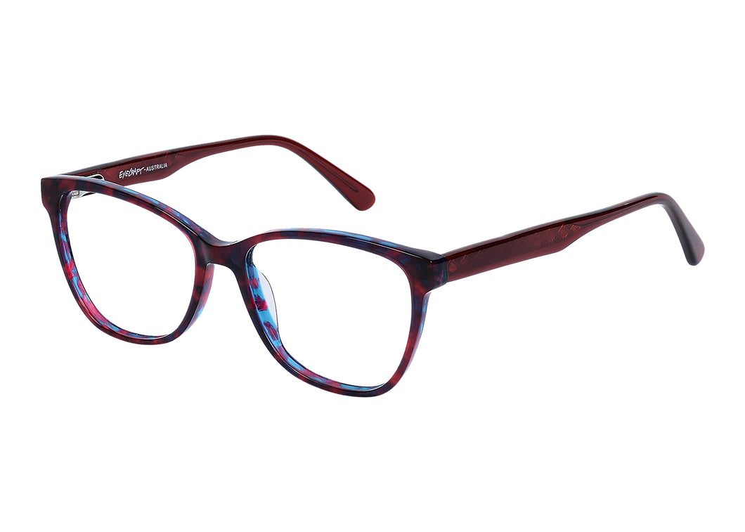 Eyecraft Kanoa women's red glass frames