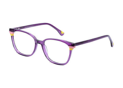 Eyecraft Silvia women's purple glass frames