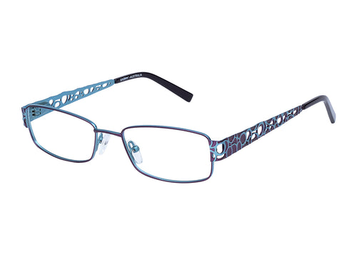 Eyecraft Sonia women's purple blue glass frames