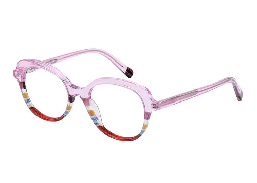 Eyecraft Beatrix women's pink mixed glass frames