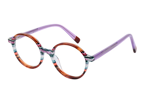 Eyecraft Lotte women's brown pink glass frames
