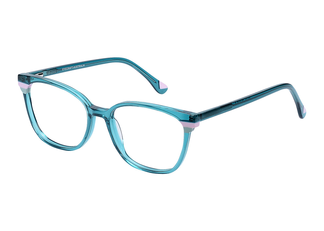 Eyecraft Silvia women's aqua glass frames