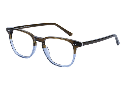 Eyecraft Traveler men's brown blue glass frames