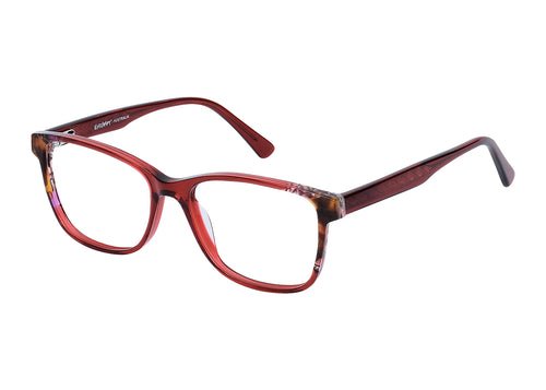 Eyecraft Nala women's red glass frames