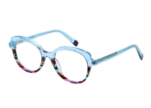 Eyecraft Beatrix women's blue mixed glass frames