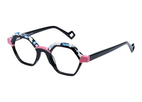 Eyecraft Keno women's black pink glass frames