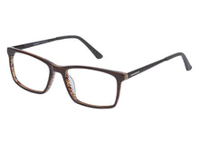 Eyecraft Leath men&#39;s brown glass frames
