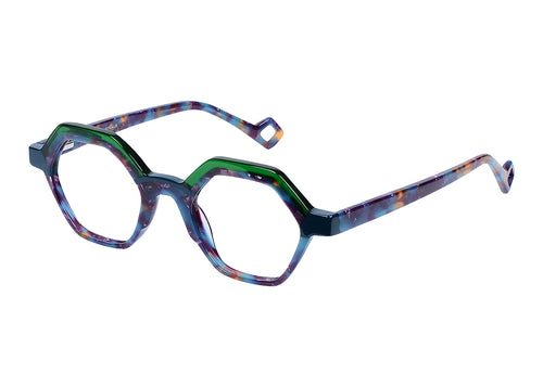 Eyecraft Keno women's blue purple glass frames