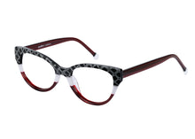 Eyecraft Agatha women&#39;s black white red glass frames
