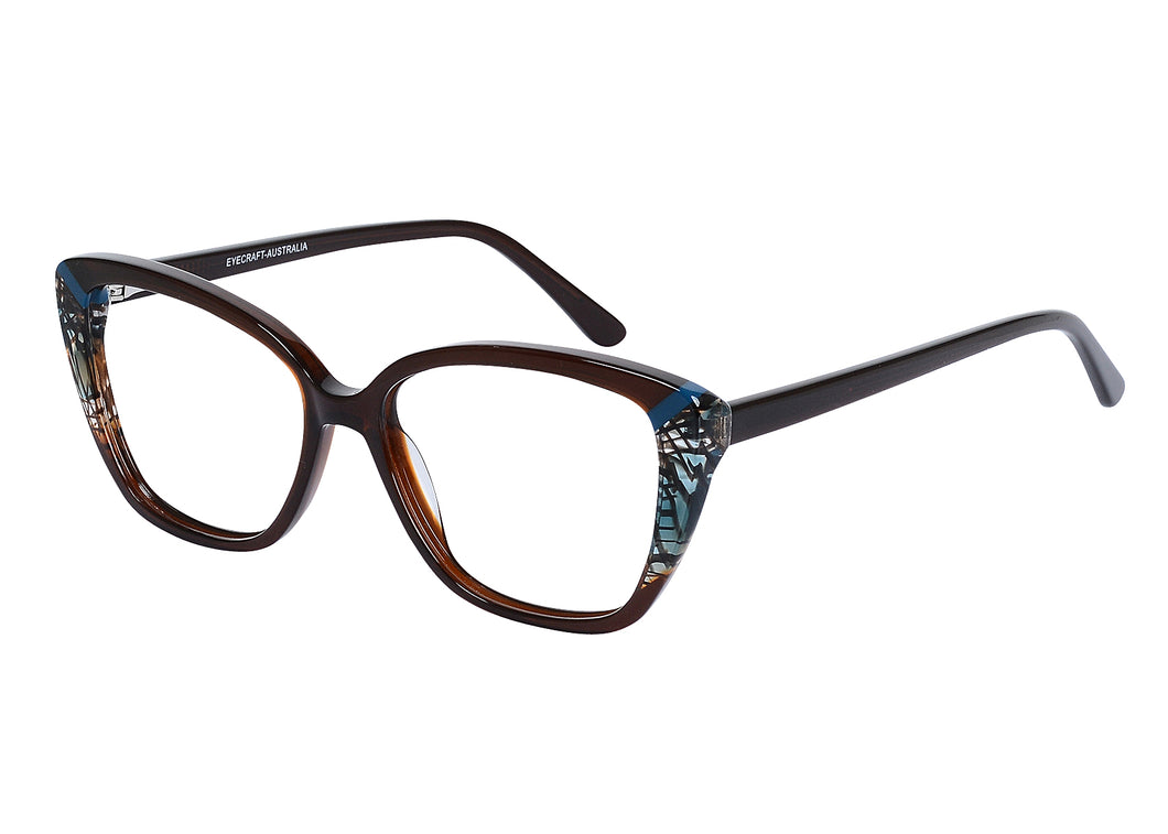 Eyecraft Gerty women's brown glass frames