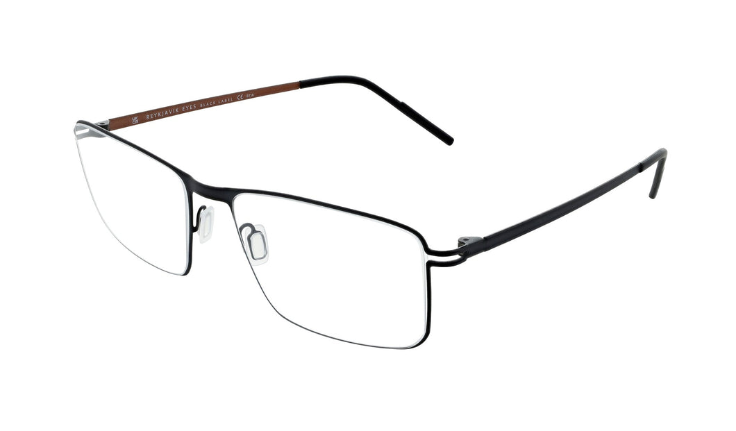 Reykjavik Oskar men's black brown glass frames