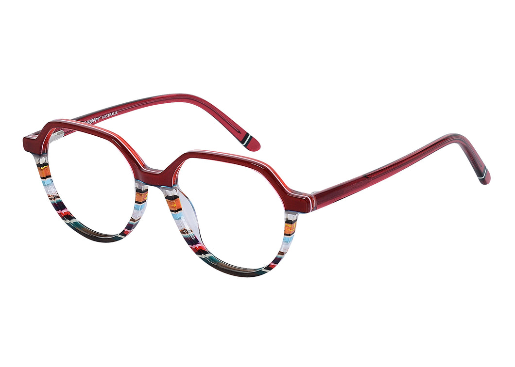 Eyecraft Zinnia women's red mixed glass frames