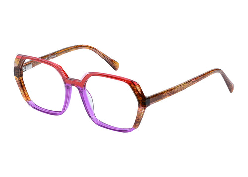 Eyecraft Jodie women's red purple glass frames