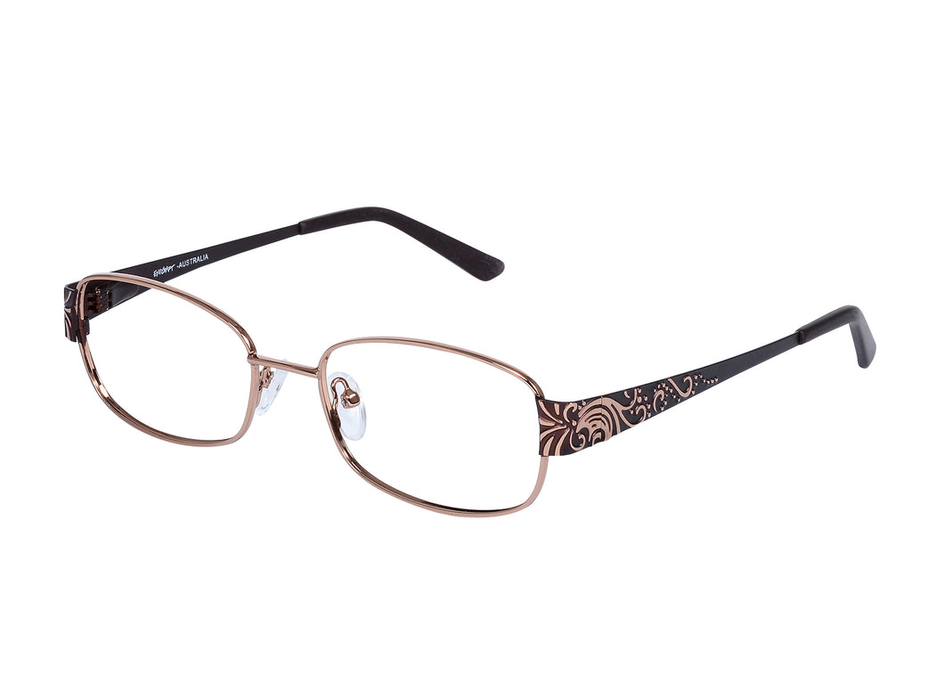 Eyecraft Elise women's brown glass frames