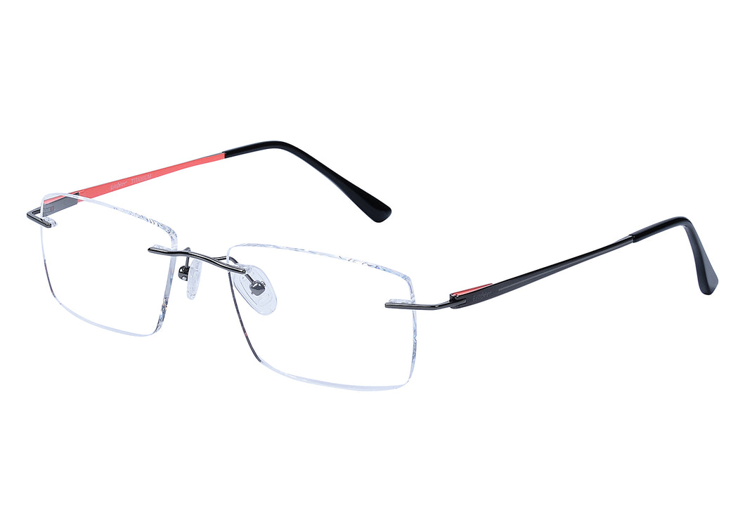 Eyecraft Bling men's black orange glass frames