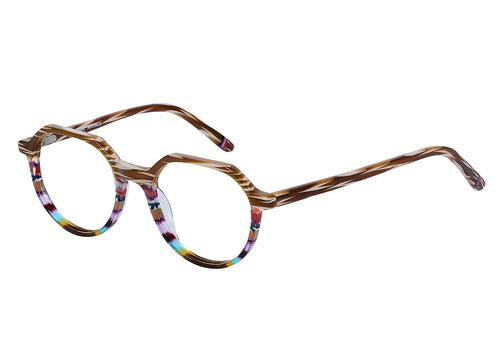 Eyecraft Petunia women's brown mixed glass frames