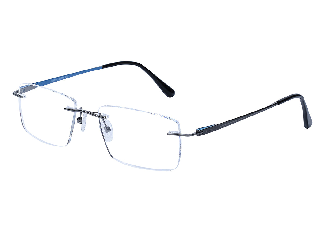 Eyecraft Bling men's black blue glass frames