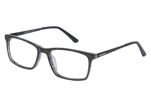 Eyecraft Leath men's black glass frames