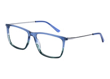 Eyecraft Healy men&#39;s blue green stripe glass frames
