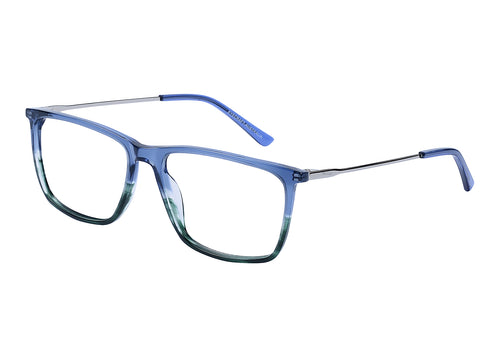 Eyecraft Healy men's blue green stripe glass frames