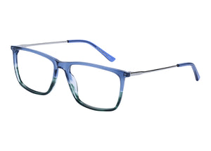 Eyecraft Healy men's blue green stripe glass frames