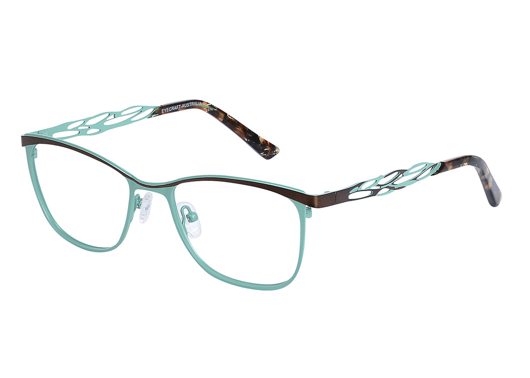 Eyecraft Emma women's aqua glass frames