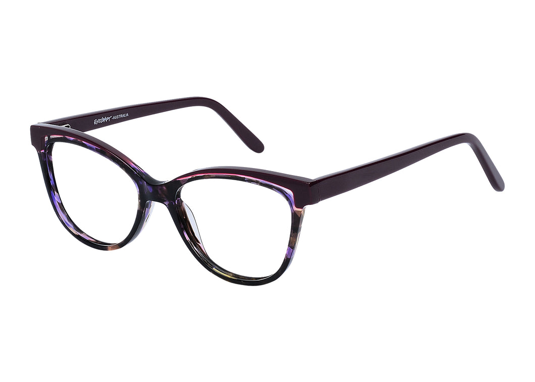 Eyecraft Hepburn women's purple glass frames