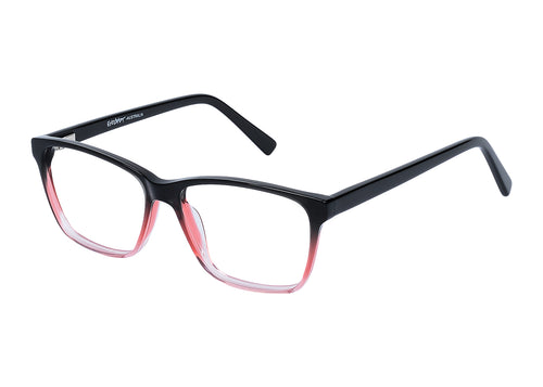 Eyecraft Flores women's black red glass frames