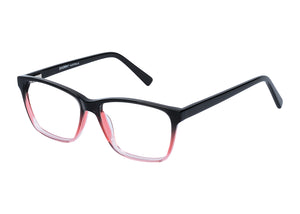 Eyecraft Flores women's black red glass frames