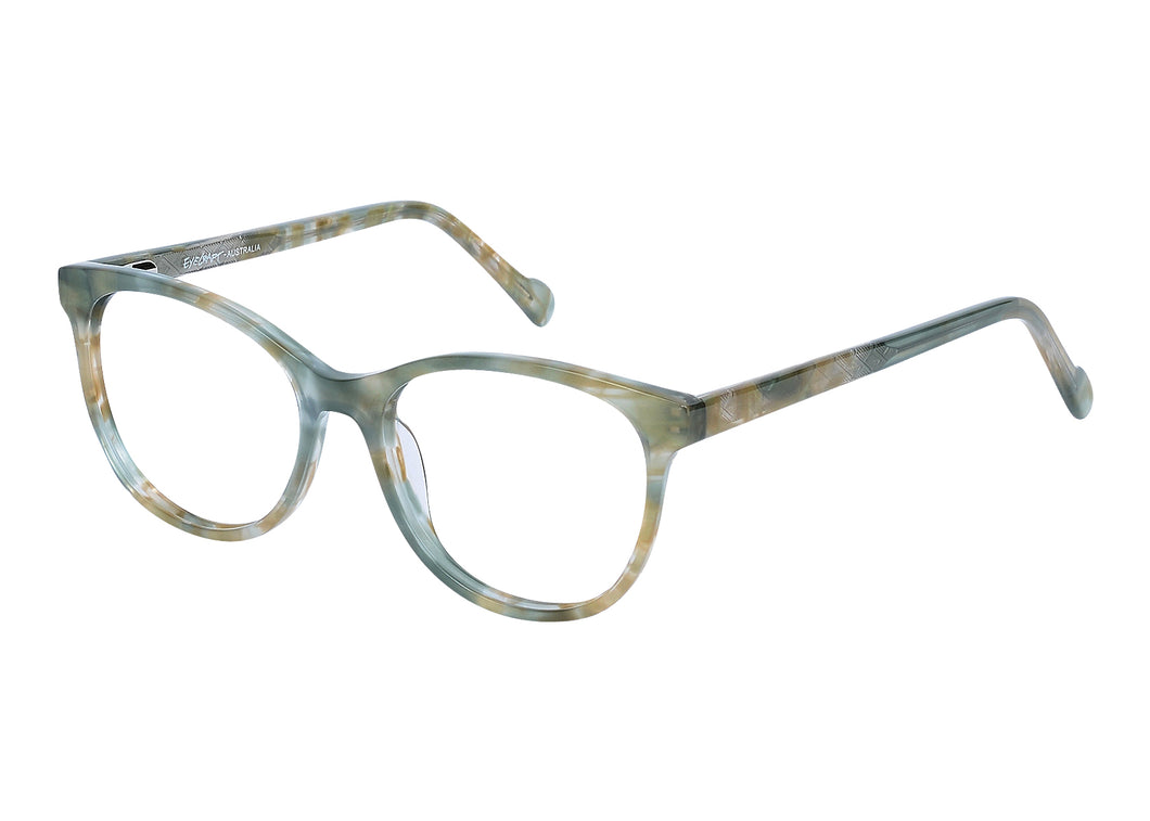 Eyecraft Cassie women's green glass frames