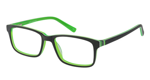 Lazer 2154 kids black green glass frames