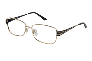 Eyecraft Berrima womens gold black glass frames