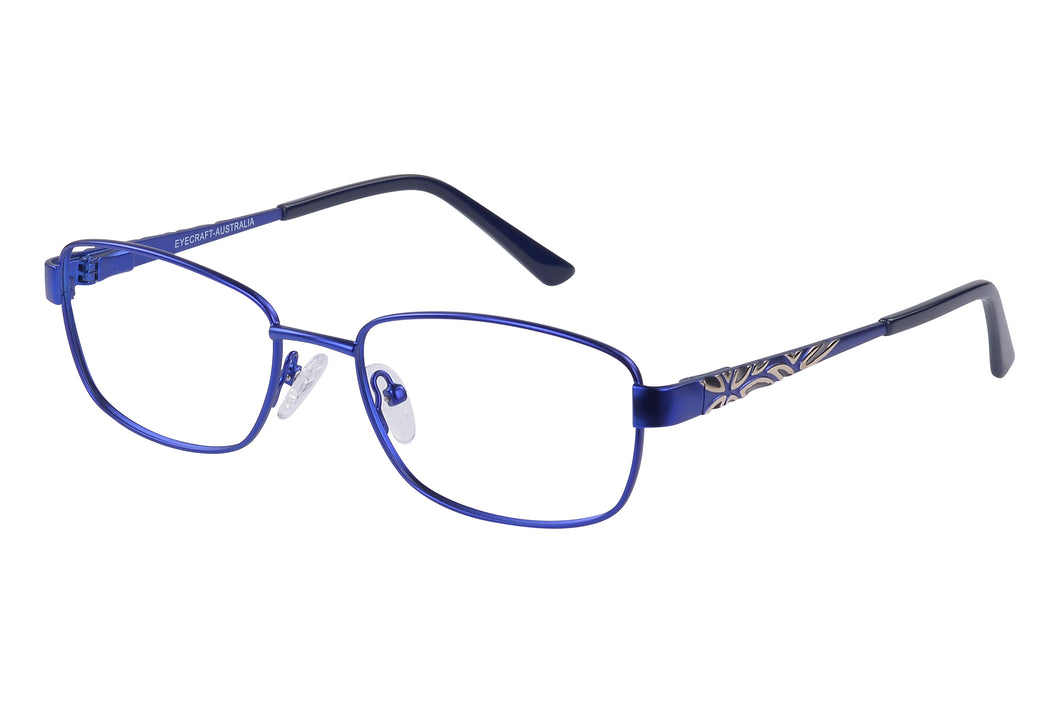 Eyecraft Gabrielle womens blue glass frames