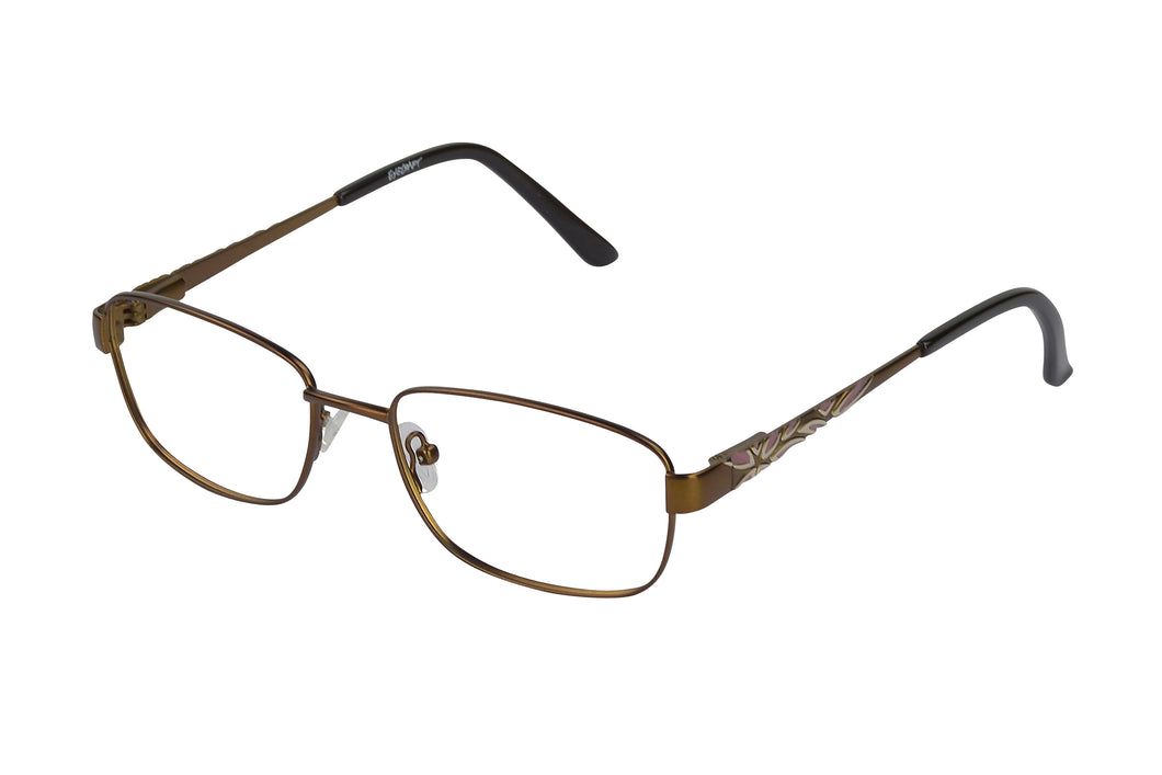 Eyecraft Gabrielle womens brown glass frames